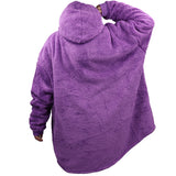 Blankets & Throws: Oversized Soft Pullover Plain Hoodie Warm Fleece Blanket Plush Winter Sweatshirt, Aqua, Adult