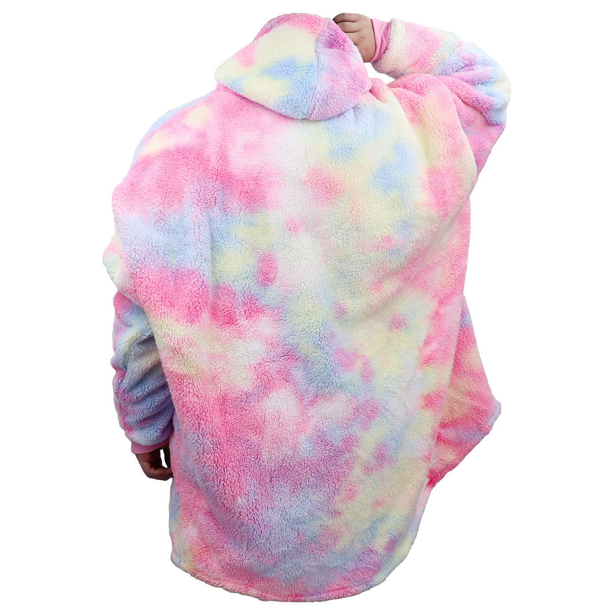 Blankets & Throws: Oversized Soft Pullover Plain Hoodie Warm Fleece Blanket Plush Winter Sweatshirt, Aqua, Adult