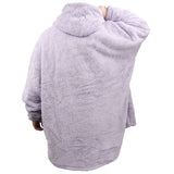 Blankets & Throws: Oversized Soft Pullover Plain Hoodie Warm Fleece Blanket Plush Winter Sweatshirt, Aqua, Adult