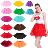 Girl's Skirts: New Adults Tulle Tutu Skirt Dressup Party Costume Ballet Womens Girls Dance Wear, Rainbow_F, Kids