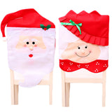 6x Christmas Cute Lady Santa Hat Chair Covers Dinner Home DǸcor Ornaments Gift, Mrs Santa
