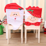 6x Christmas Cute Lady Santa Hat Chair Covers Dinner Home DǸcor Ornaments Gift, Mrs Santa