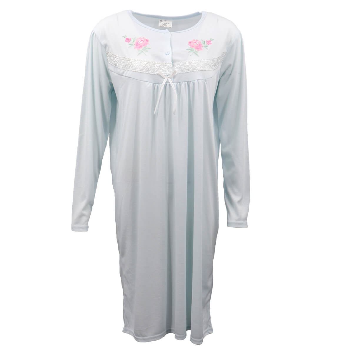Men's Sleepwear: 100% Cotton Women Nightie Night Gown Pajamas Pyjamas Winter Sleepwear PJs Dress, Blue, 18