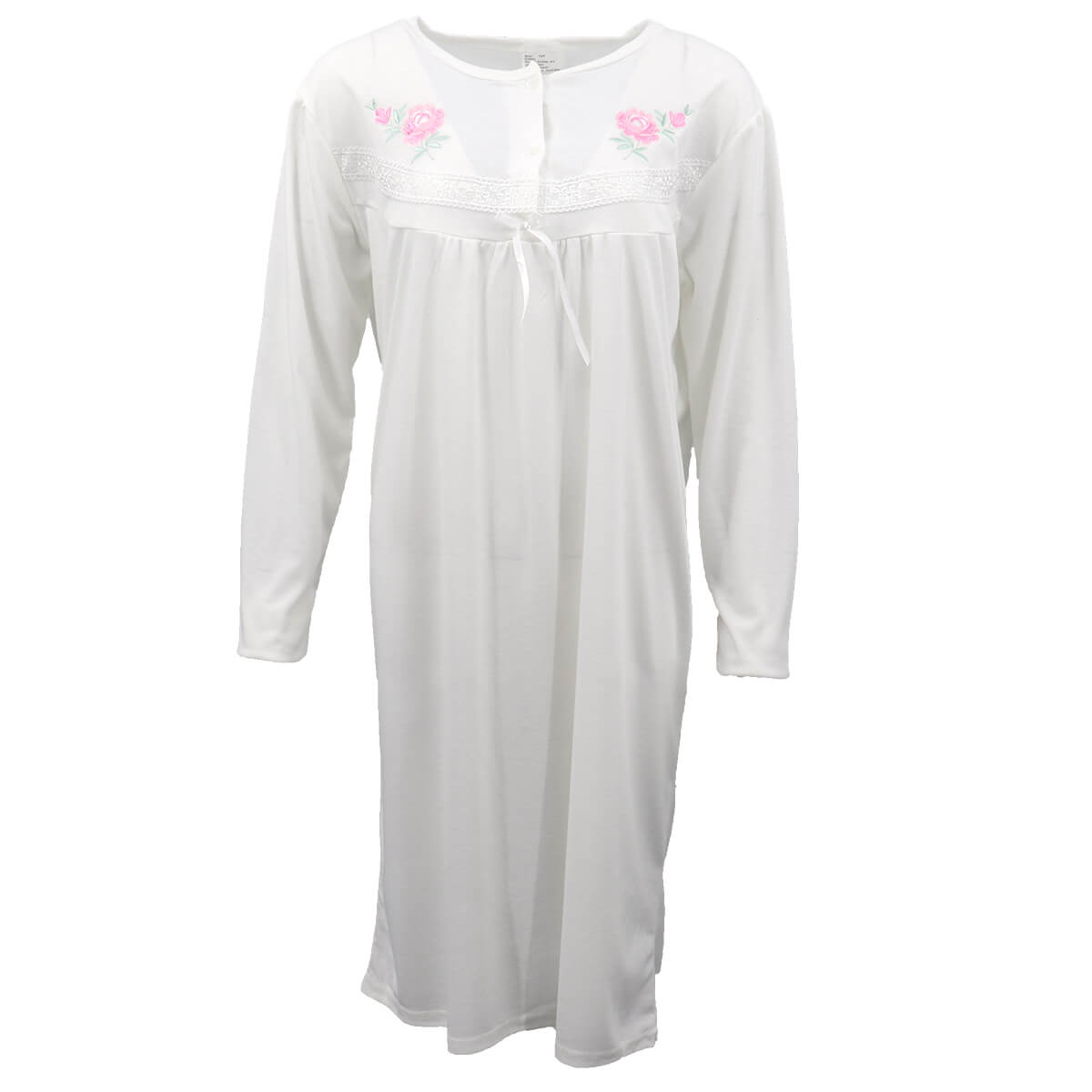 Women's Sleepwear: 100% Cotton Women Nightie Night Gown Pajamas Pyjamas Winter Sleepwear PJs Dress, Light Pink, 16