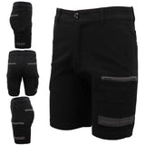 Men's Shorts: Mens Cargo Cotton Drill Work Shorts UPF 50+ 13 Pockets Tradies Workwear Trousers, Navy, 34