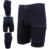 Men's Shorts: Mens Cargo Cotton Drill Work Shorts UPF 50+ 13 Pockets Tradies Workwear Trousers, Navy, 34