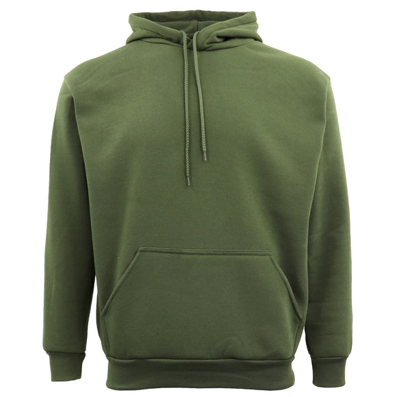Adult Unisex Men's Basic Plain Hoodie Pullover Sweater Sweatshirt Jumper XS-8XL, Olive, 6XL