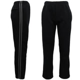 Men's Sweats & Trackpants: Men's Fleece Casual Sports Track Pants w Zip Pocket Striped Sweat Trousers S-6XL, Black w Grey Stripes, 3XL