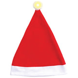 Outdoor Decorations & Lights: Christmas Unisex Adults Kids Novelty Hat Xmas Party Cap Santa Costume Dress Up, Santa Hat w LED Light