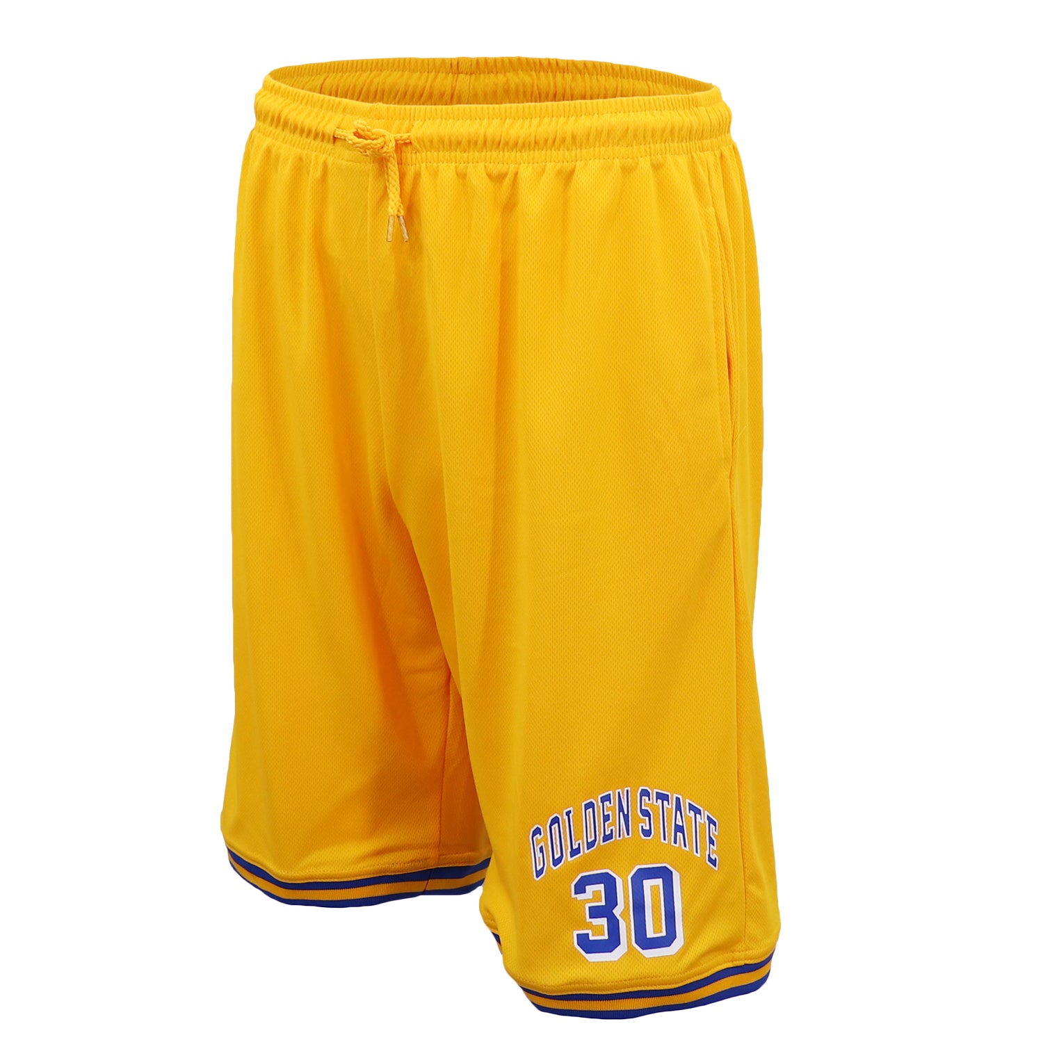 Men's Shorts: Men's Basketball Sports Shorts Gym Jogging Swim Board Boxing Sweat Casual Pants, Yellow - Golden State 30, L