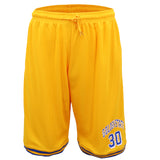 Men's Shorts: Men's Basketball Sports Shorts Gym Jogging Swim Board Boxing Sweat Casual Pants, Yellow - Golden State 30, L