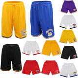 Men's Shorts: Men's Basketball Sports Shorts Gym Jogging Swim Board Boxing Sweat Casual Pants, Yellow - Golden State 30, L