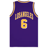 Basketball & Basketball Accessories: Kid's Basketball Jersey Tank Boys Sports T Shirt Tee Singlet Tops Los Angeles, Purple - Los Angeles 6, 4