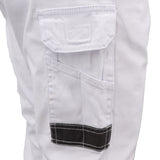 Men's Pants & Chinos: Men's Cargo Cotton Drill Work Pants UPF 50+ 13 Pockets Tradies Workwear Trousers, White, 32