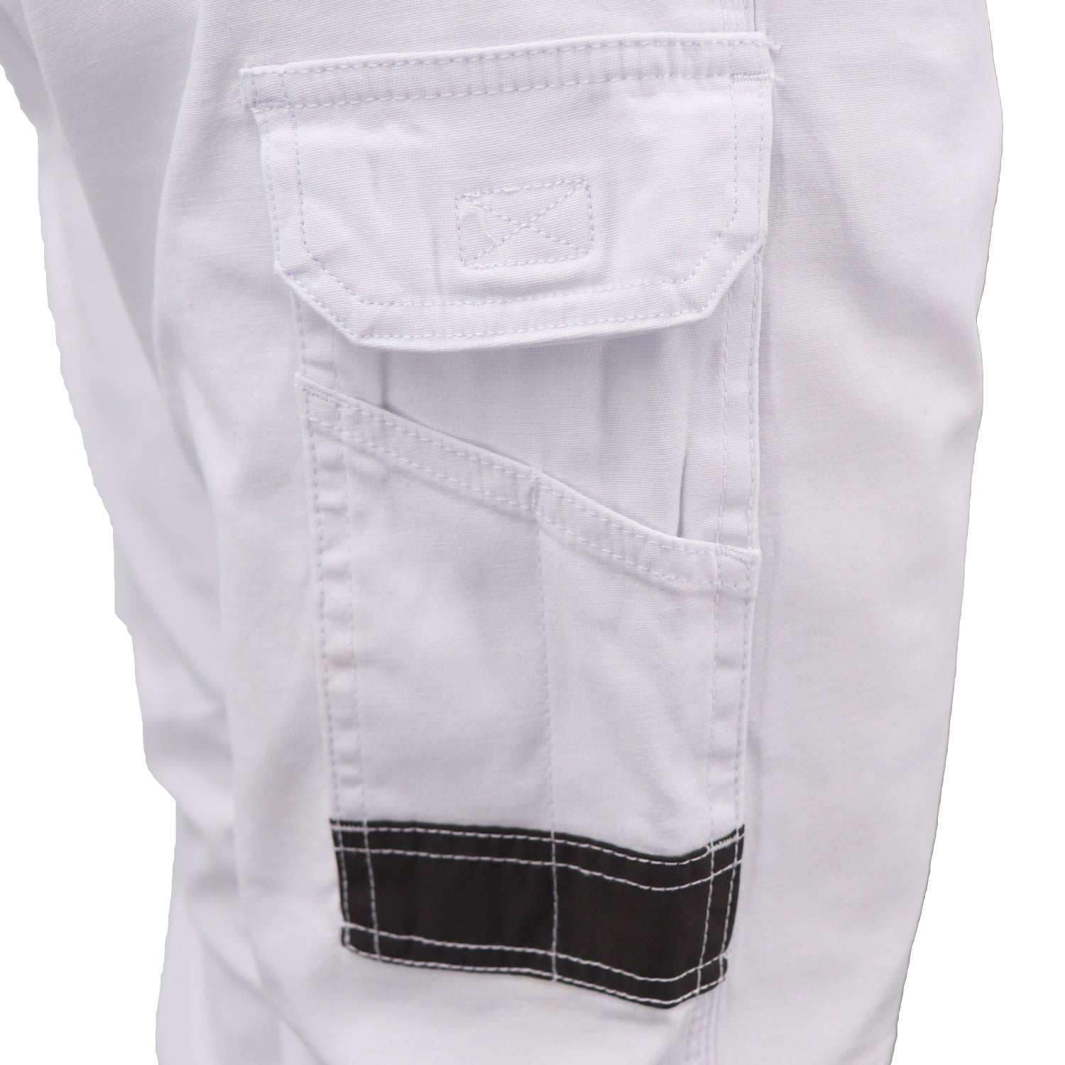Men's Pants & Chinos: Men's Cargo Cotton Drill Work Pants UPF 50+ 13 Pockets Tradies Workwear Trousers, White, 32
