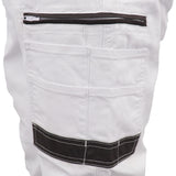 Men's Pants & Chinos: Men's Cargo Cotton Drill Work Pants UPF 50+ 13 Pockets Tradies Workwear Trousers, White, 32