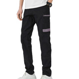 Men's Pants & Chinos: Men's Cotton Drill Cargo Work Pants UPF 50+ 13 Pockets Tradies Workwear Trousers, Black, 30