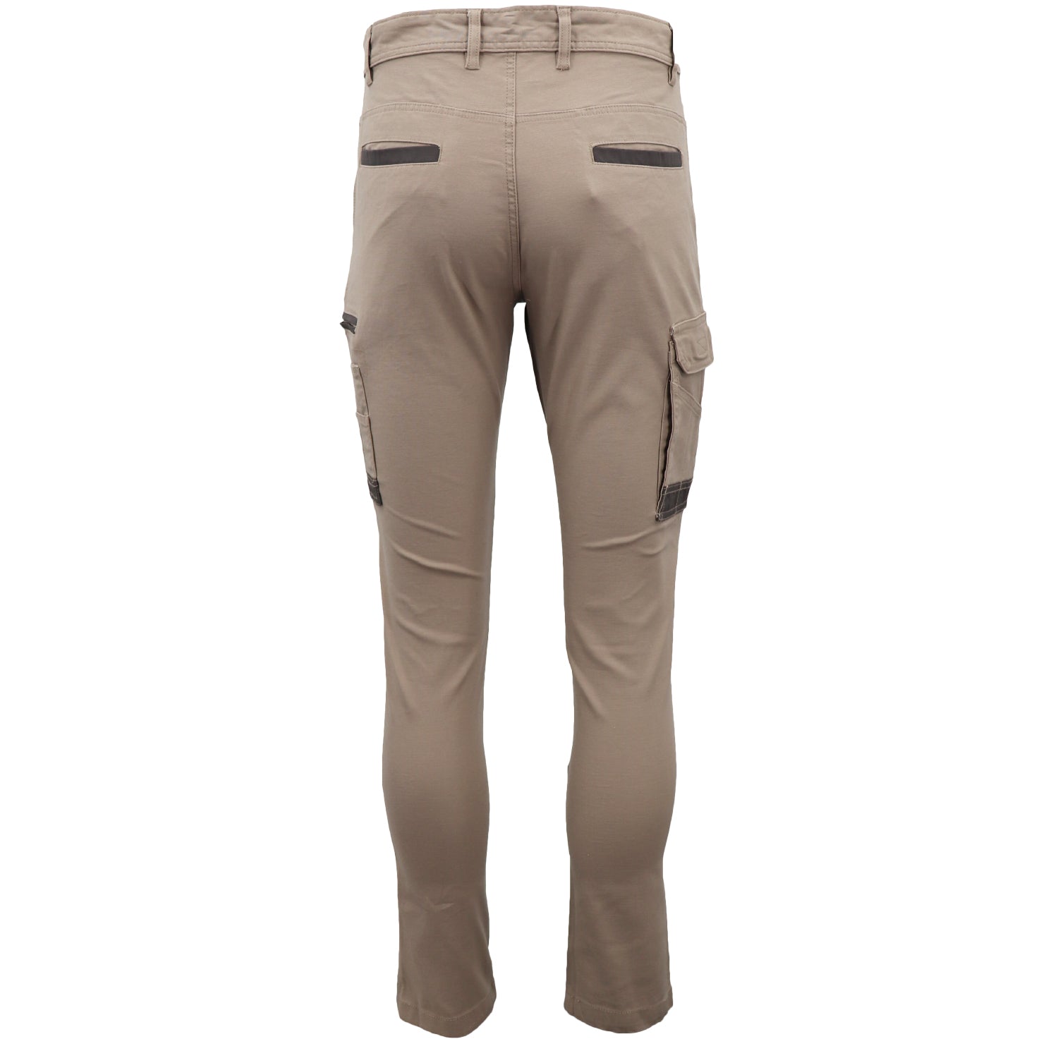 Men's Pants & Chinos: Men's Cotton Drill Cargo Work Pants UPF 50+ 13 Pockets Tradies Workwear Trousers, Black, 30