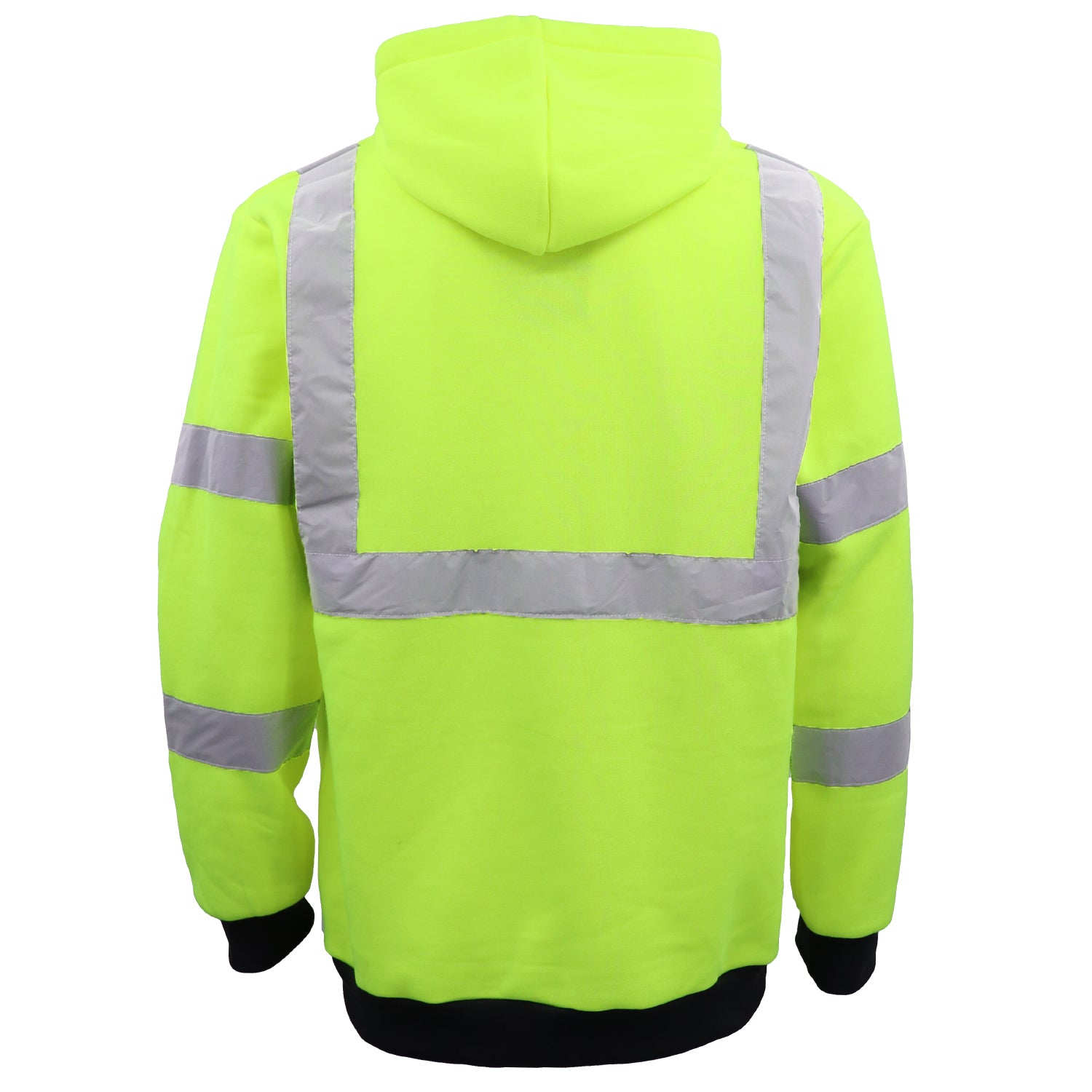 Men's Sweats & Trackpants: HI VIS Hooded Safety Jumper Hoodie Sweatshirt Tradie Workwear Fleece Jacket Coat, Fluro Orange, XL