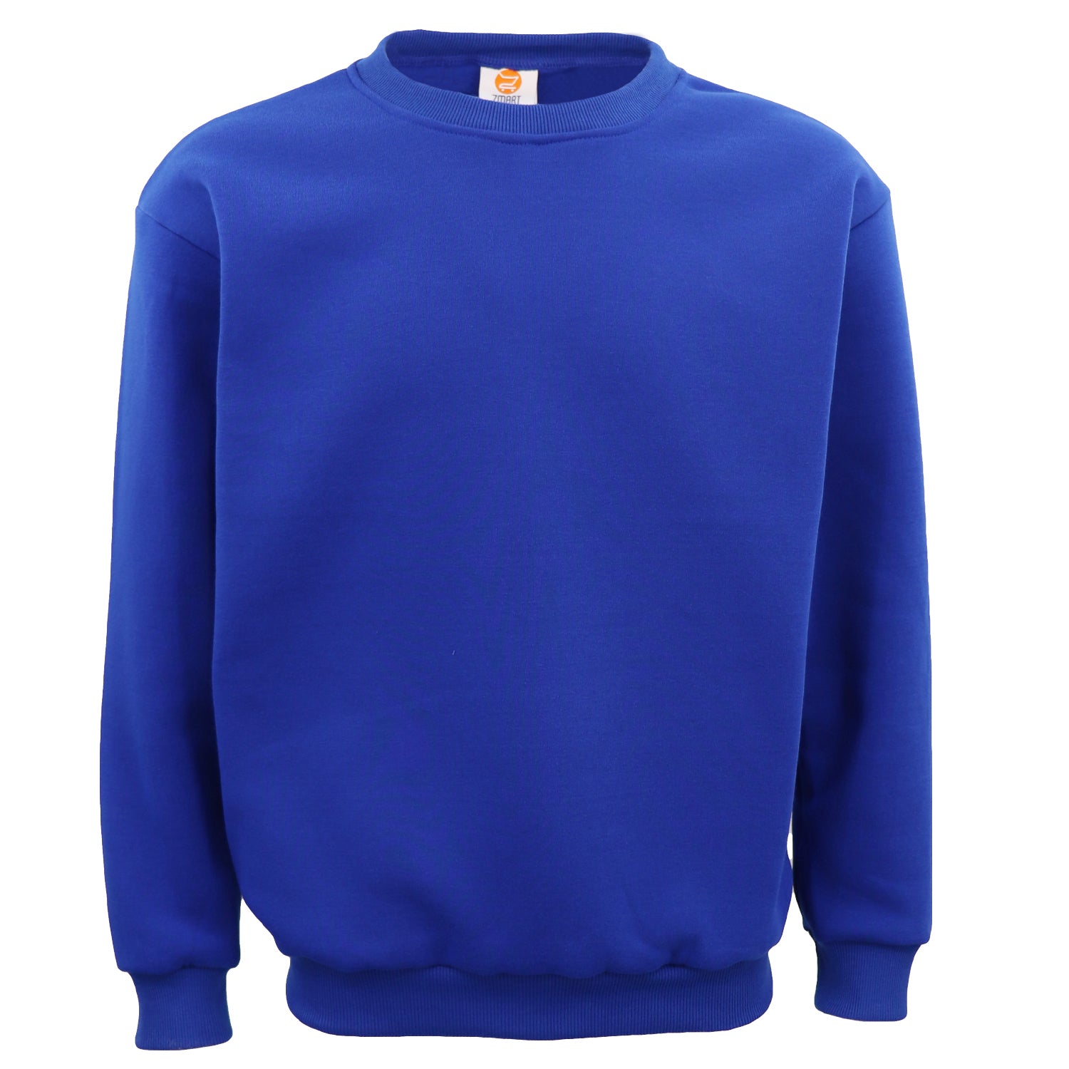 Men's Knitwear & Sweaters: New Adult Unisex Plain Pullover Fleece Jumper Mens Long Sleeve Crew Neck Sweater, Royal Blue, 3XL