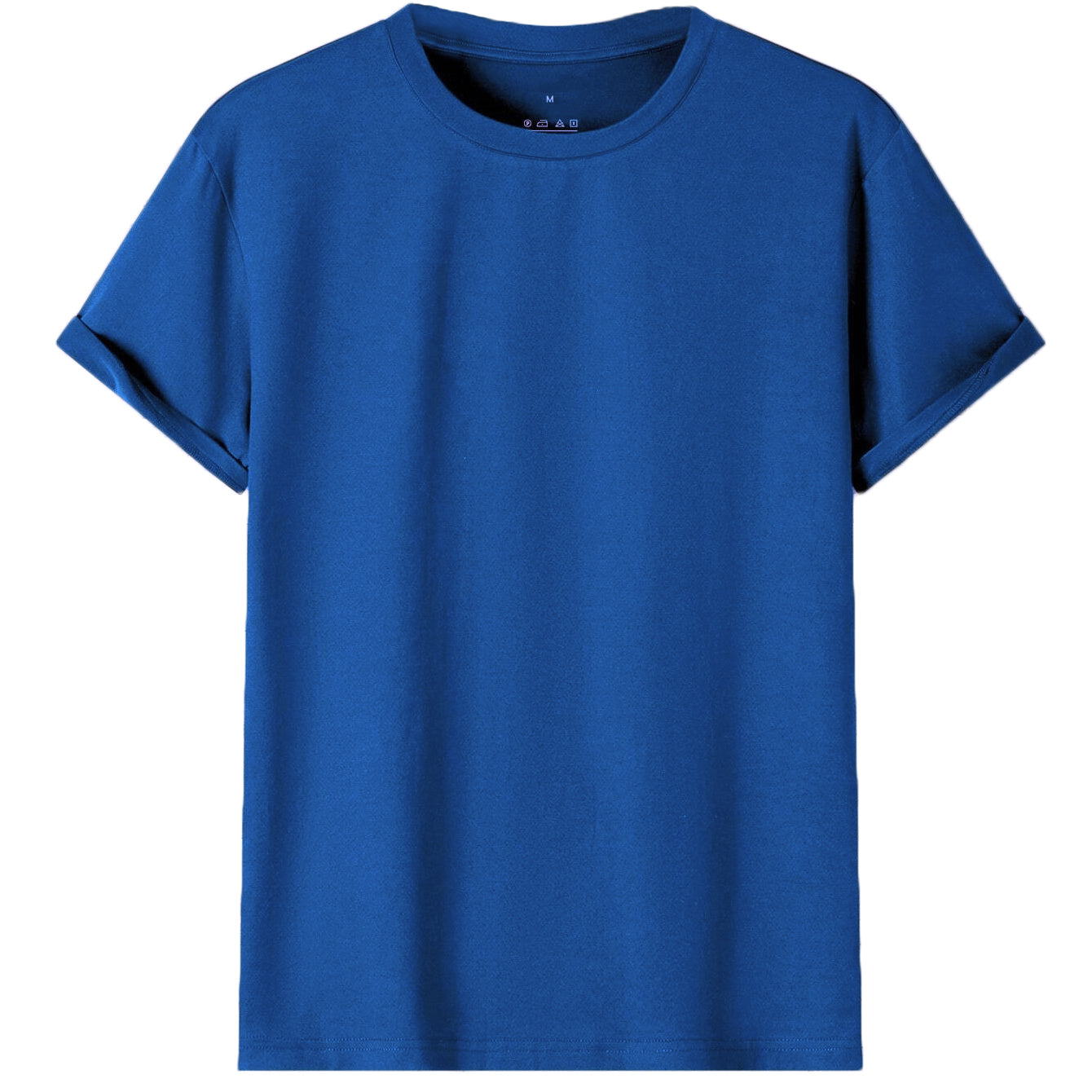 Men's Tops & T-shirts: Adult 100% Cotton T-Shirt Unisex Men's Basic Plain Blank Crew Tee Tops Shirts, Royal Blue, 3XL