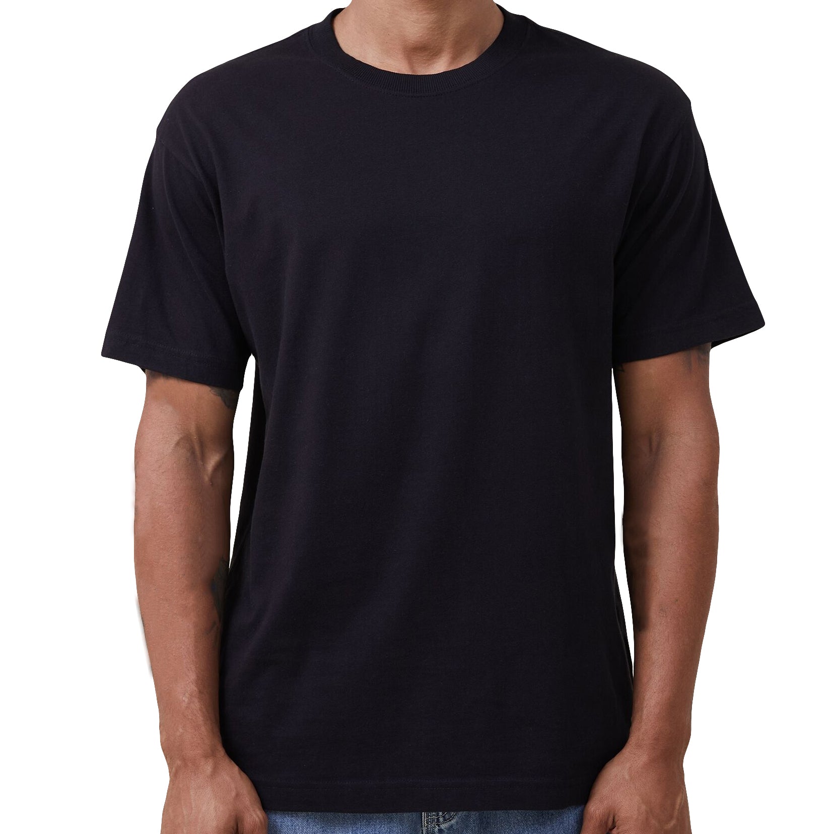 Men's Tops & T-shirts: Adult 100% Cotton T-Shirt Unisex Men's Basic Plain Blank Crew Tee Tops Shirts, Royal Blue, 3XL