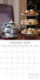 Afternoon Tea - 2024 Square Wall Calendar 16 Month Food Planner New Year Gift