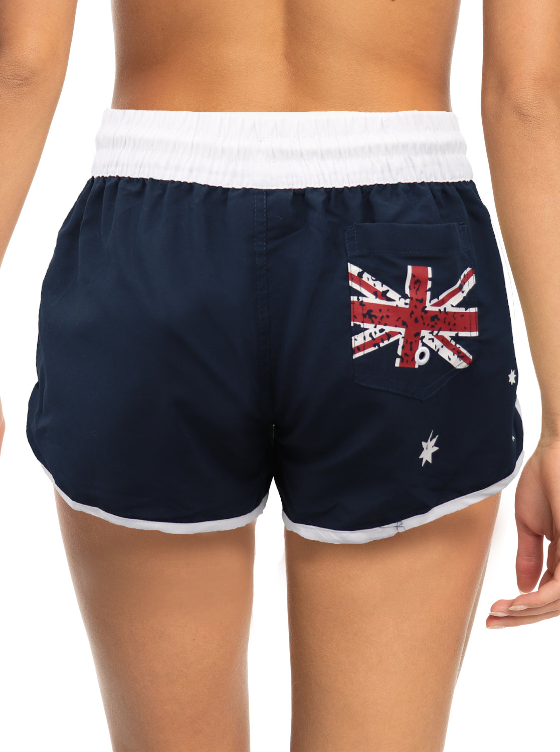 Women's Swimwear: Ladies' Women's Board Shorts Australian Day Flag Gym Beach Aussie Swim Souvenir, Navy, 14