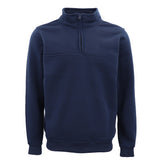 Men's Sweats & Trackpants: New Men's Unisex Adult Half-Zip Fleece Jumper Pullover Stand Collar Jacket Shirt, Navy, 2XL
