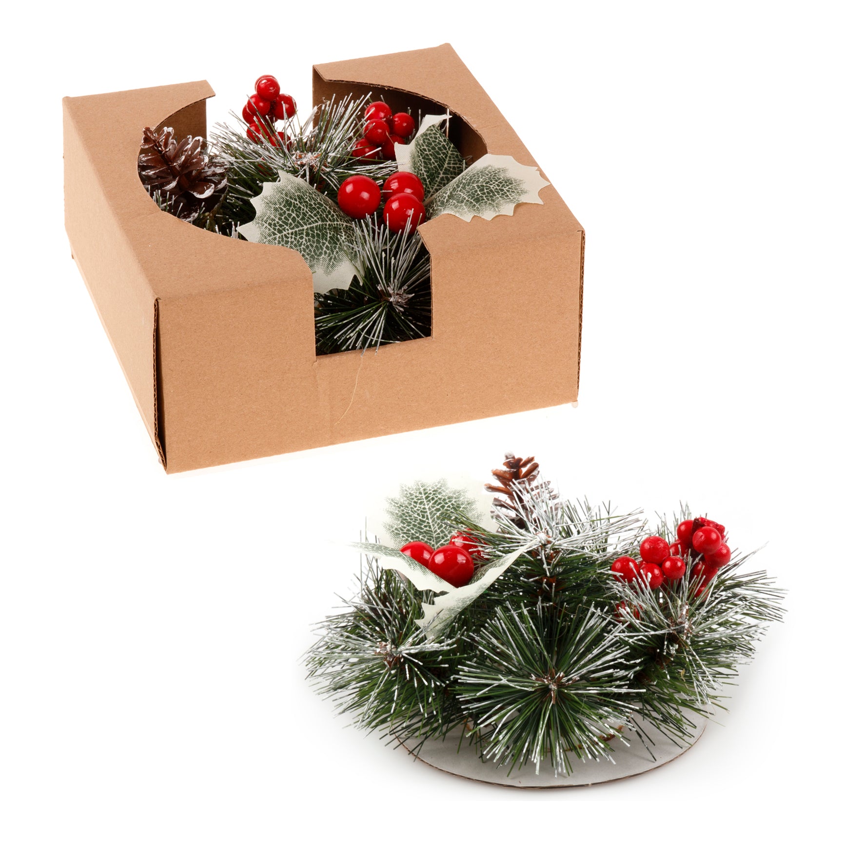 Calendars, Organisers & Planners: Christmas Floral Table Arrangements Red Berries Pine Cones Flowers Decorations, Large