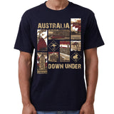 100% Cotton Australia Down Under Souvenir T-Shirt Unisex Adult Iconic Tee Top, White, S