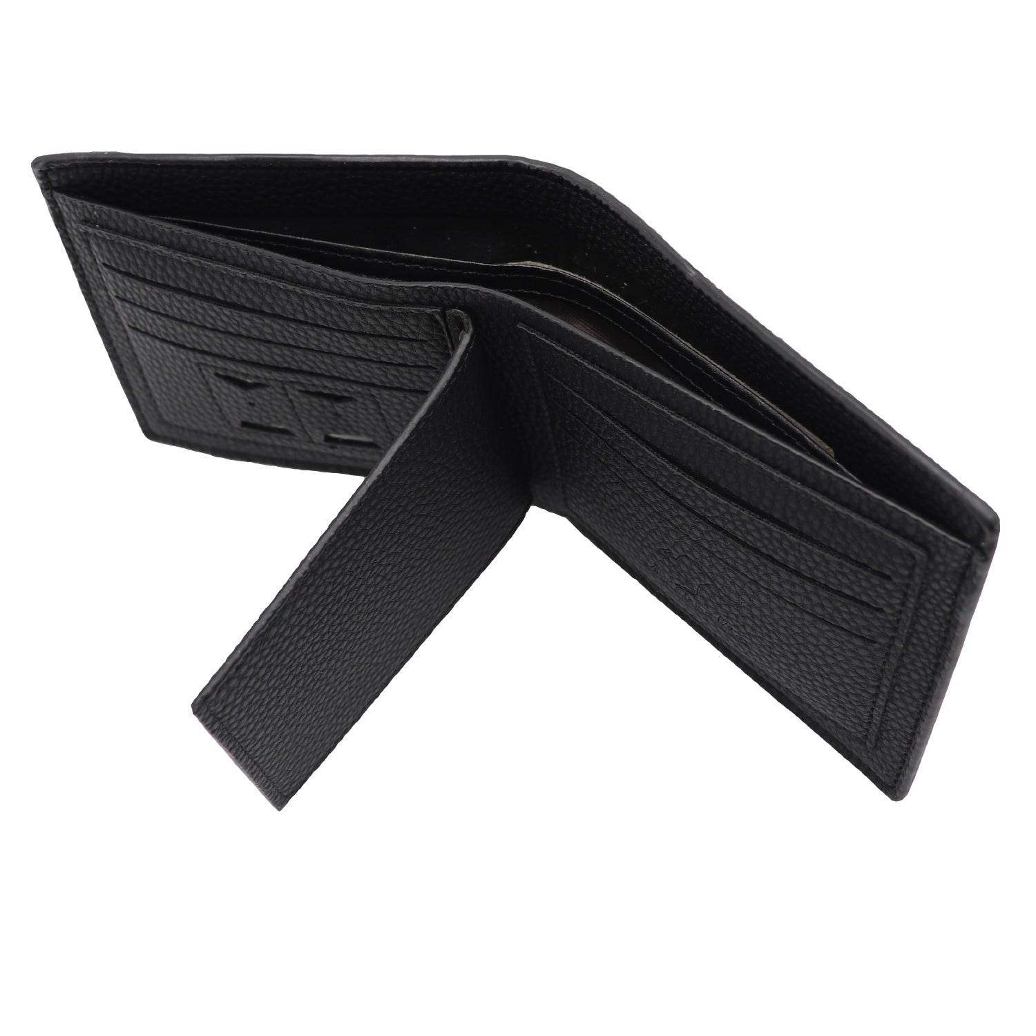 Gift Bags: Mens Wallet Australian Kangaroo Leather Bifold Souvenir Gift Coin Card Holder, Midnight Black Textured