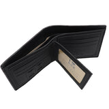 Gift Bags: Mens Wallet Australian Kangaroo Leather Bifold Souvenir Gift Coin Card Holder, Midnight Black Textured