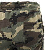 Men's Sweats & Trackpants: Men's Fleece Track Pants Military Camouflage Tactical Gym Trousers w Cuffed Hem, Green Camo, 3XL