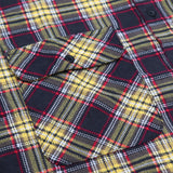 Men's Shirts: Men's 100% Cotton Flannelette Shirt Long Sleeve Plaid Check Flannel w Pockets, Golden Horizon Plaid, L
