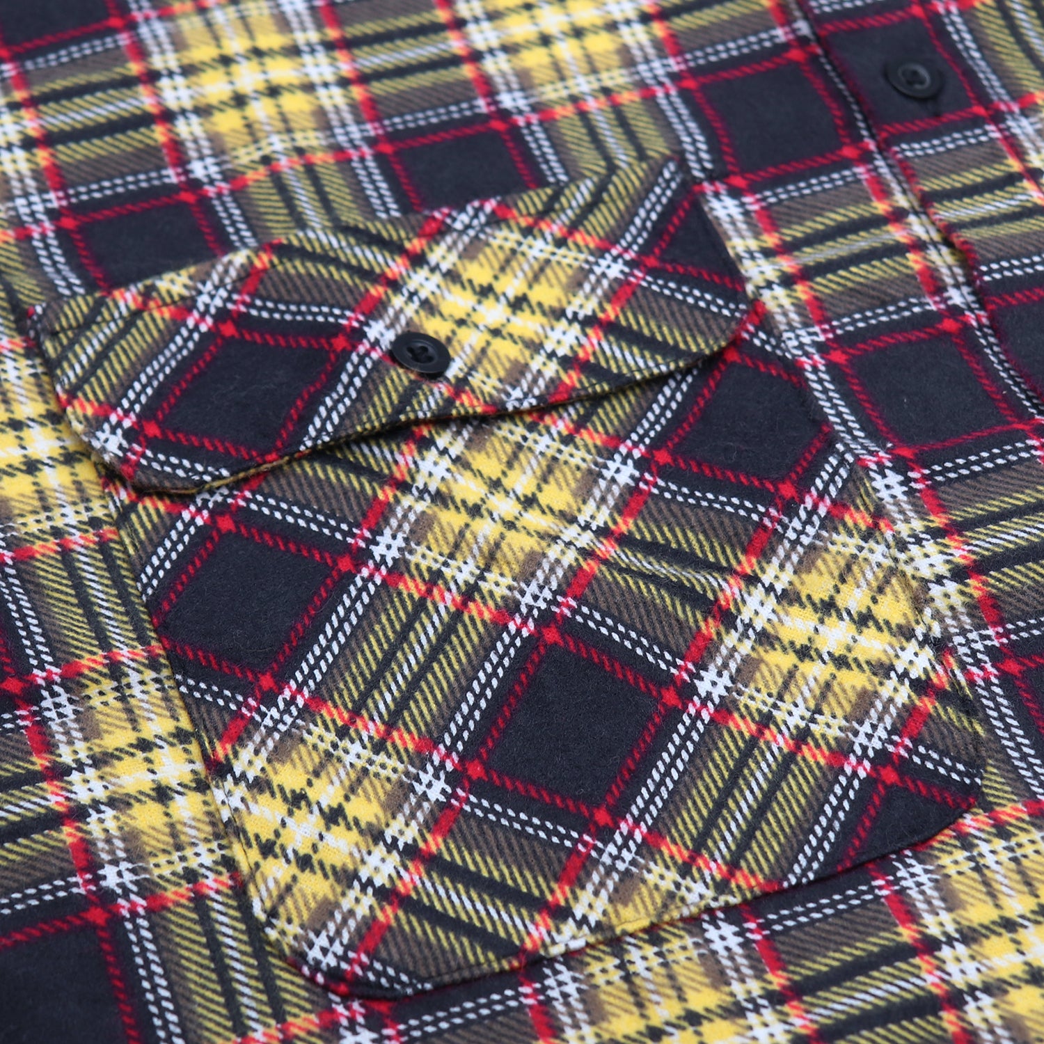 Men's 100% Cotton Flannelette Shirt Long Sleeve Plaid Check Flannel w Pockets, Golden Horizon Plaid, XL