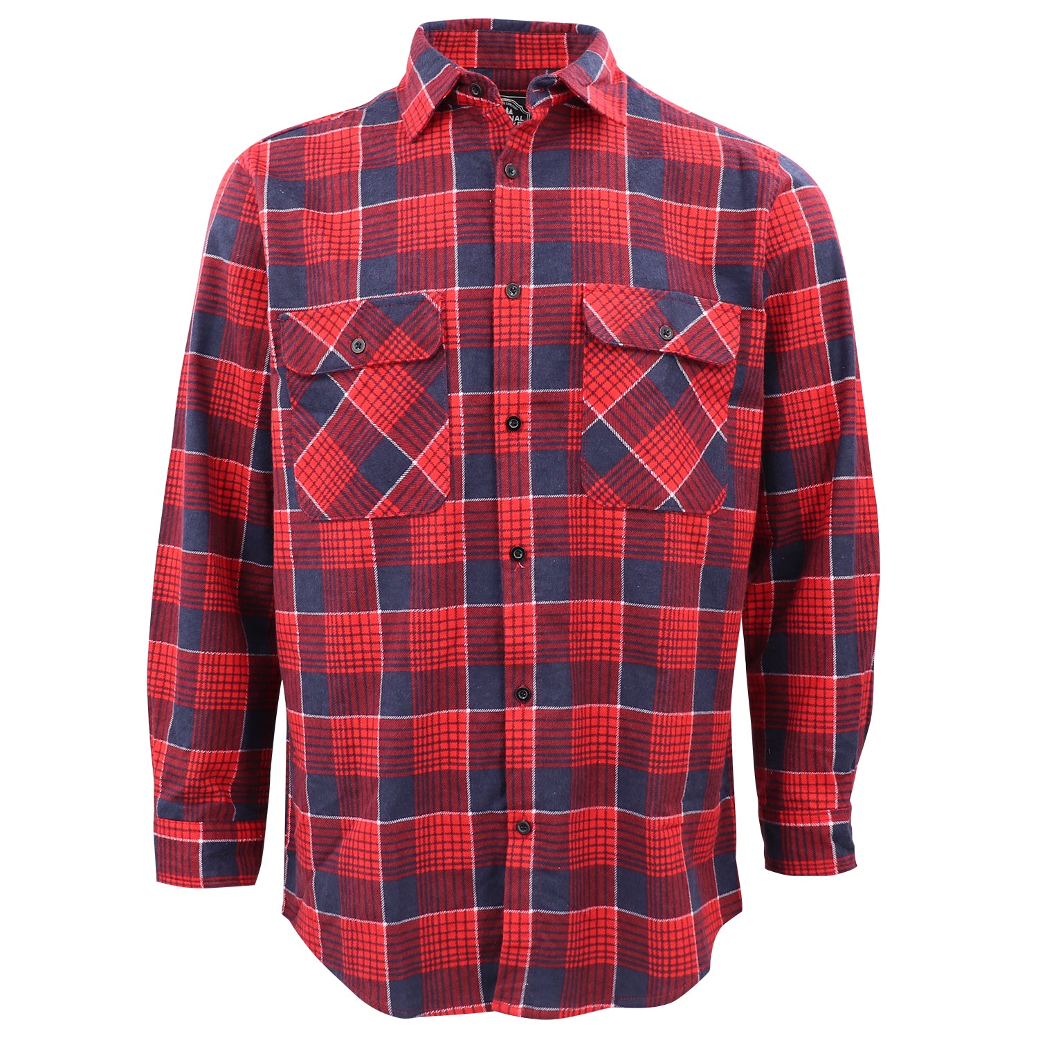 Men's 100% Cotton Flannelette Shirt Long Sleeve Plaid Check Flannel w Pockets, Crimson Tide Plaid, 3XL