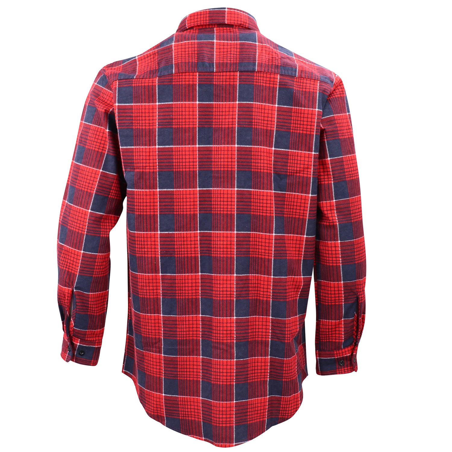 Men's 100% Cotton Flannelette Shirt Long Sleeve Plaid Check Flannel w Pockets, Crimson Tide Plaid, 3XL
