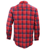 Men's Shirts: Men's 100% Cotton Flannelette Shirt Long Sleeve Plaid Check Flannel w Pockets, Crimson Tide Plaid, 3XL
