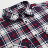 Men's Shirts: Men's 100% Cotton Flannelette Shirt Long Sleeve Plaid Check Flannel w Pockets, Snowfall Navy Plaid, L