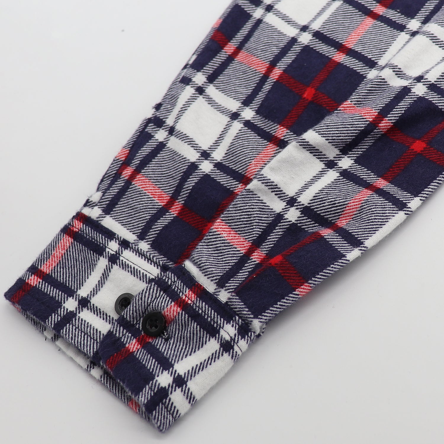 Men's 100% Cotton Flannelette Shirt Long Sleeve Plaid Check Flannel w Pockets, Snowfall Navy Plaid, 2XL