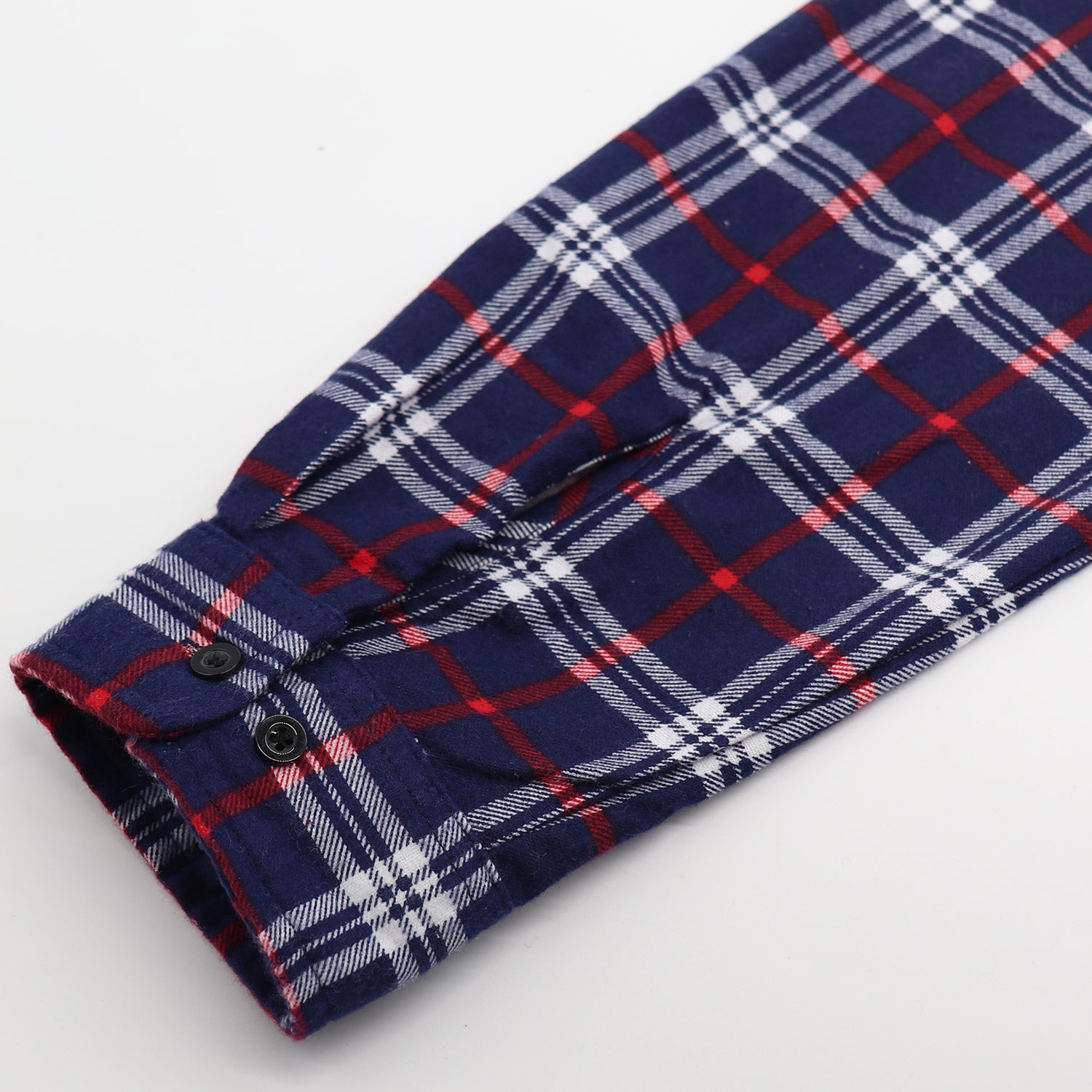 Men's 100% Cotton Flannelette Shirt Long Sleeve Plaid Check Flannel w Pockets, Patriot Navy Plaid, 2XL