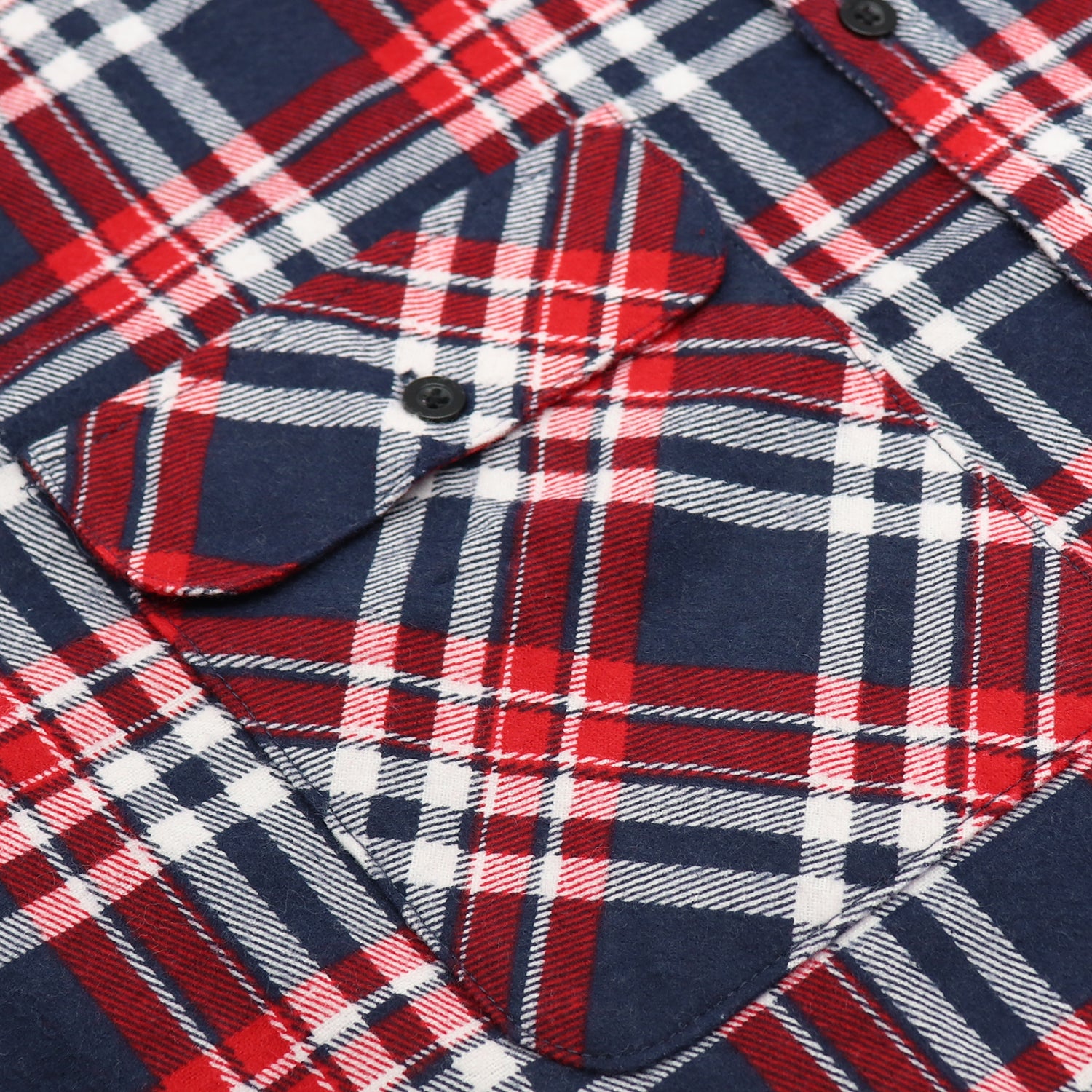 Men's 100% Cotton Flannelette Shirt Long Sleeve Plaid Check Flannel w Pockets, Heritage Red Plaid, XL