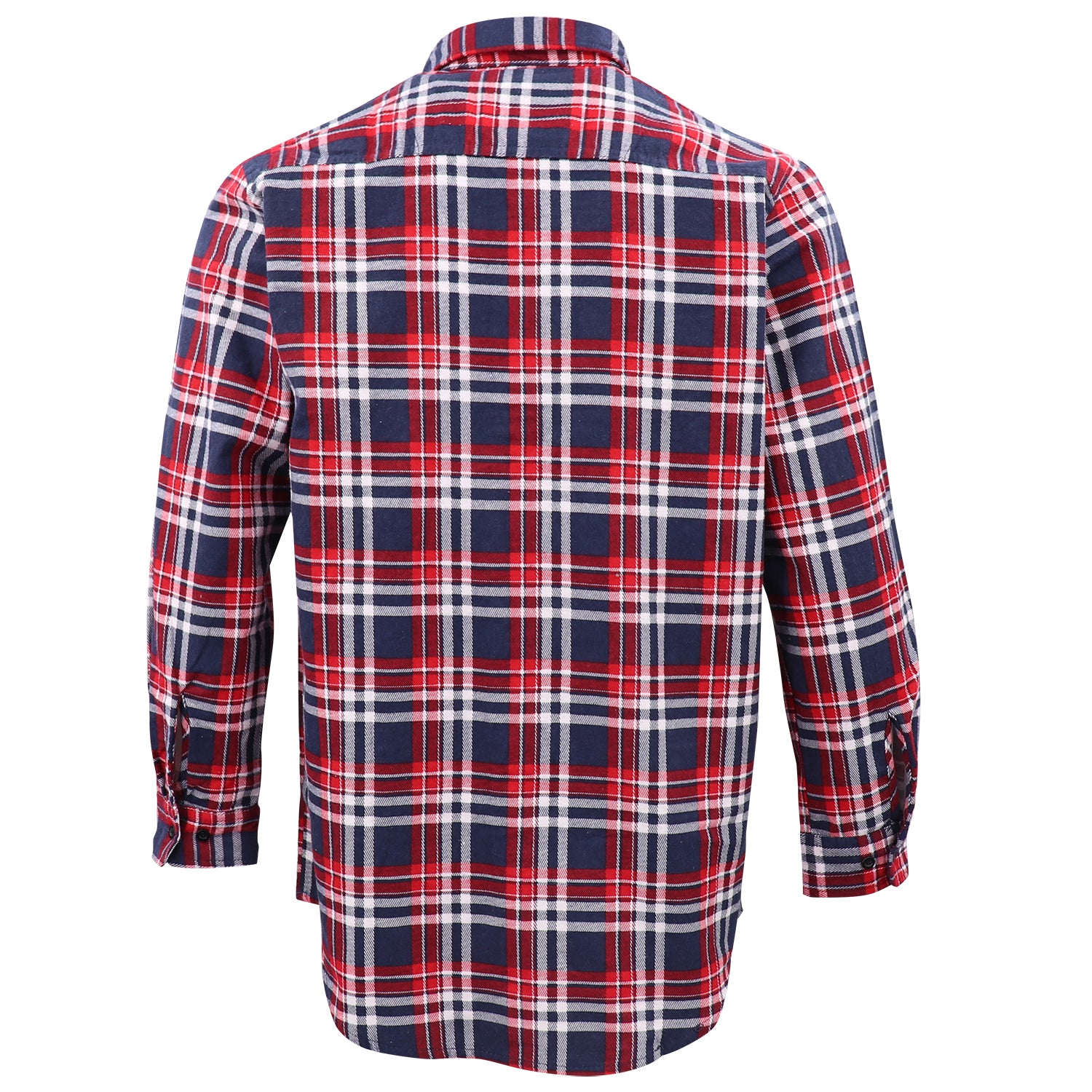 Men's 100% Cotton Flannelette Shirt Long Sleeve Plaid Check Flannel w Pockets, Heritage Red Plaid, 2XL