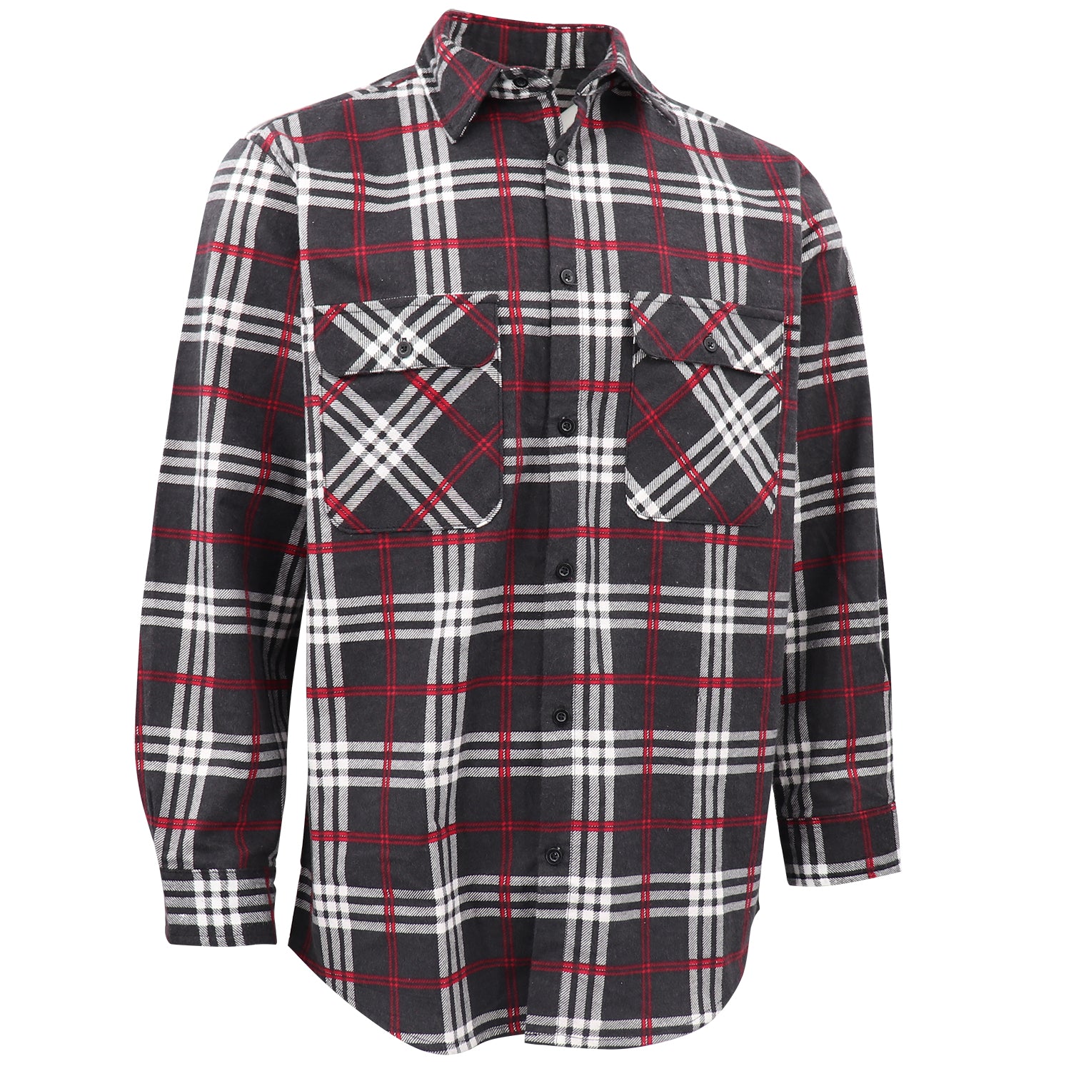 Men's 100% Cotton Flannelette Shirt Long Sleeve Plaid Check Flannel w Pockets, Shadow Glen Plaid, 3XL