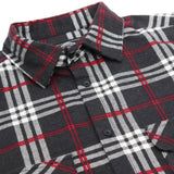 Men's Shirts: Men's 100% Cotton Flannelette Shirt Long Sleeve Plaid Check Flannel w Pockets, Shadow Glen Plaid, 3XL