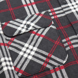 Men's Shirts: Men's 100% Cotton Flannelette Shirt Long Sleeve Plaid Check Flannel w Pockets, Shadow Glen Plaid, 3XL