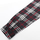 Men's Shirts: Men's 100% Cotton Flannelette Shirt Long Sleeve Plaid Check Flannel w Pockets, Shadow Glen Plaid, 3XL