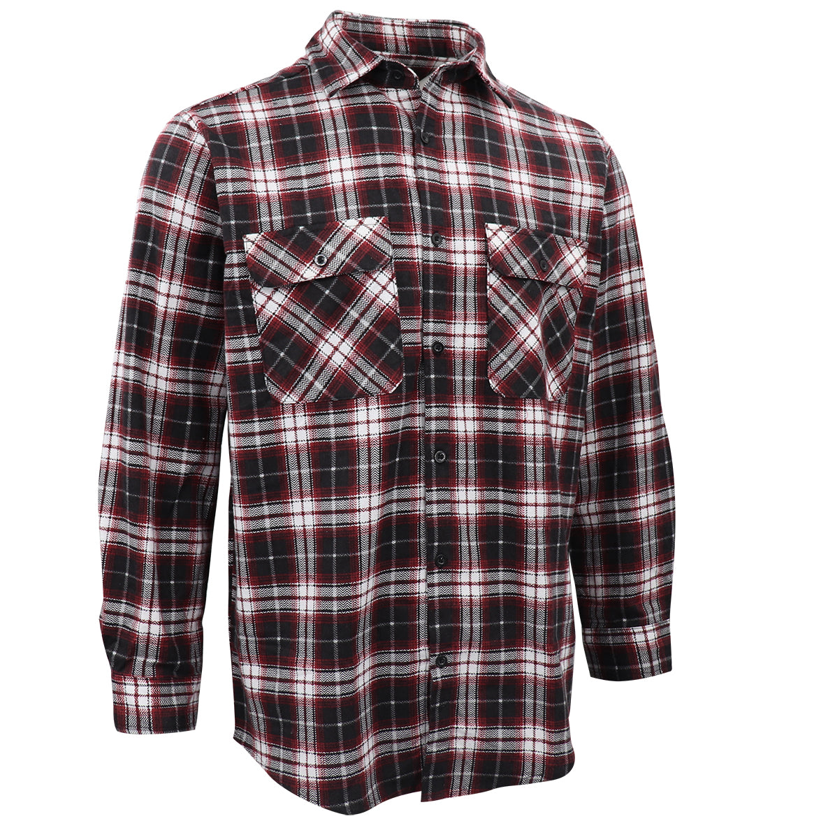 Men's 100% Cotton Flannelette Shirt Long Sleeve Plaid Check Flannel w Pockets, Vintage Ash Plaid, L