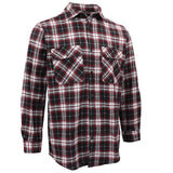 Men's Shirts: Men's 100% Cotton Flannelette Shirt Long Sleeve Plaid Check Flannel w Pockets, Vintage Ash Plaid, L